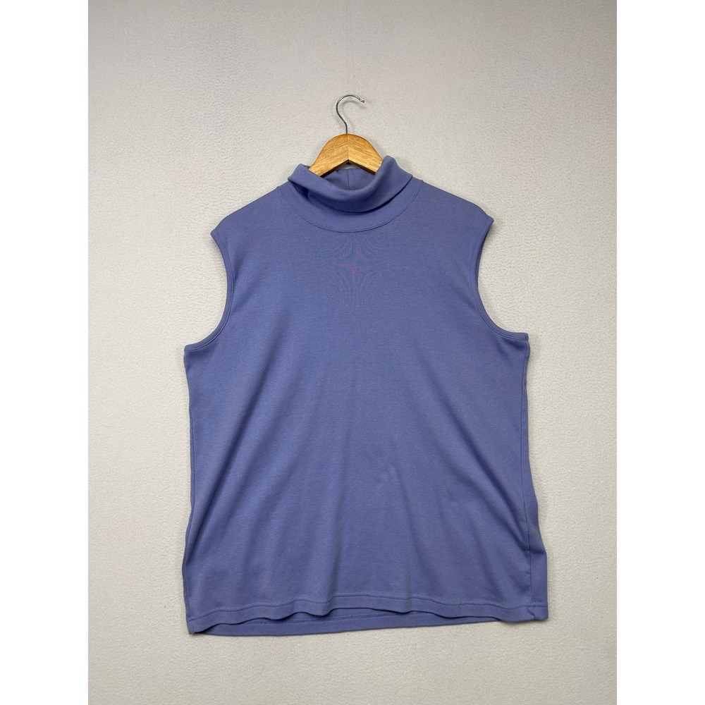 Classic Layering CJ Banks Womens 2X Periwinkle Blue Sleeveless Turtleneck Top